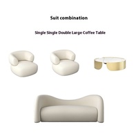 Meubles de luxe italiens, style moderne, canapé simple, table basse pour petit appartement, salon, salon de beauté