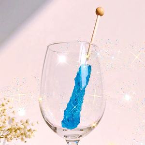 Gula cincang halus permen lolipop keras dengan sedotan kertas atau sedotan kayu - Product Image 2