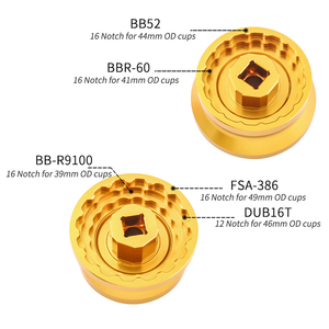 Herramienta de extracción de soporte inferior de bicicleta cinco en uno MUQZI herramienta de copa de instalación <span class=keywords><strong>BB</strong></span> roscada para Shimano BBR60 <span class=keywords><strong>MT800</strong></span> DUB BSA30 FSA BB386 - Product Image 4