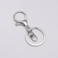 Anneaux porte-clés métalliques tendance de 30 mm de long, avec fermoir mousqueton plaqué de 70 mm, pour la fabrication de bijoux