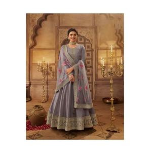 Alta demanda, nuevo y elegante vestido de fiesta Anarkali de seda Dola tradicional indio para mujer, conjunto de Dupatta, el mejor precio para exportar India - Product Image 1