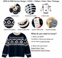 Pull personnalisé Fair Isle pour homme, mélange de laine, tricot jacquard, col rond, pull d'hiver, fabricant OEM ODM