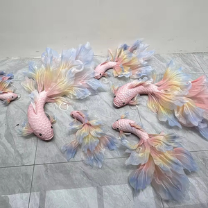 Meichen handmade khổng lồ cá vàng hoa cho cửa sổ trang trí gian hàng ảnh đạo cụ cho kỳ nghỉ bầu không khí mô phỏng nhựa - Product Image 1