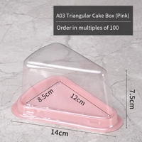 Boîte à gâteaux transparente triangulaire Mousse Pâtisserie Boîte d'emballage alimentaire Boîte à gâteaux à mille couches