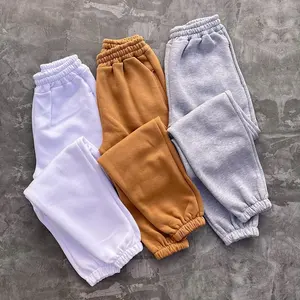 Pantalon de survêtement avec logo personnalisé imprimé plaine marron Cargo pantalon de jogging pour hommes pantalon de survêtement blanc polaire pantalon de jogging pour hommes