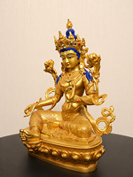 Statue de Tara Bodhisattva en laiton doré, faite à la main, directement de l'usine, sculpture bouddhiste tibétaine, ange de prière, pour temple ou autel