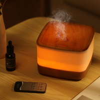 Diffuseur d'huiles essentielles aromatiques intelligent à ultrasons avec logo personnalisé, 800 ml, 7 couleurs LED, télécommande, pour la maison, humidificateur d'air
