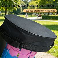 Tas Penyimpanan Bulat Portabel Tas Jinjing dengan Ritsleting untuk Roda Yoga Perlengkapan Berkemah Organizer Perjalanan Poliester Oxford