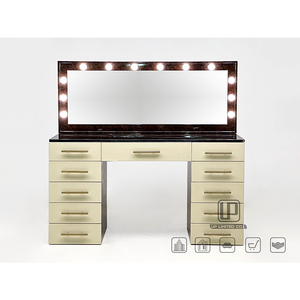 Table de toilette rectangulaire en bois de luxe avec tiroirs, prix de gros usine, pour la maison, le bureau et la chambre à coucher - Product Image 1