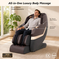 Fauteuil de massage Oyeal moderne 3D Shiatsu à pression d'air, massage complet du corps/pieds, en cuir PU, rechargeable par USB, massage automatique classique