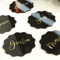 Nouvelles Plaques de Table Ondulées en Acrylique Vierge, Numéros de Sièges et Étiquettes Nominatives DIY pour Décoration de Mariage et Fêtes