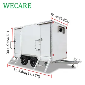 WECARE mobile tragbare badezimmereinheit dusche und toilette camping toilettenauflieger luxus