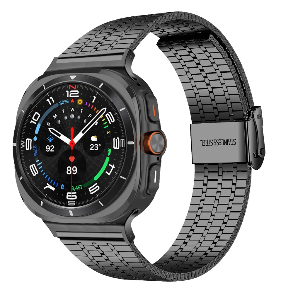 Ультра ремешок 47 мм металлический браслет для Samsung Watch7 из нержавеющей стали Миланский ремешок без зазоров очаровательный тип для Galaxy 7