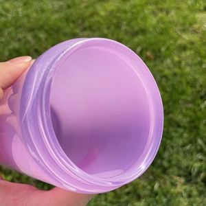 Blank Sublimation 15Oz 16Oz 20Oz <b>Rainbow</b> Travel <b>Mug</b> Clear Sparkling Shimmer Glass Can With Lids - Product Image 4