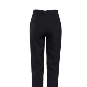 Women's <b>Black</b> Straight Leg <b>Work</b> <b>Pants</b> Tencel Fabric Restaurant Hotel Uniforms - Product Image 5
