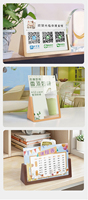 Support de menu pliable portable en bois, présentoir de table, support de signalisation pour magasin de détail, cadre en bois, mini présentoir promotionnel pour café