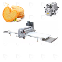 Machine à pâte automatique de type table pour la fabrication de beignets, mini laminoir à pâte, équipement pour la margarine, ligne de production pour croissants