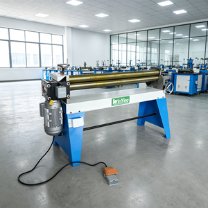 Machine à cintrer les tôles WinYing à 3 rouleaux, manuelle, en acier au carbone, acier inoxydable, aluminium, avec moteur, petite plieuse de tôles - Product Image 5