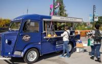 Remolque de Comida Eléctrico Retro Personalizado Citroën con Horno Comercial para Mercado de Pulgas y Catering