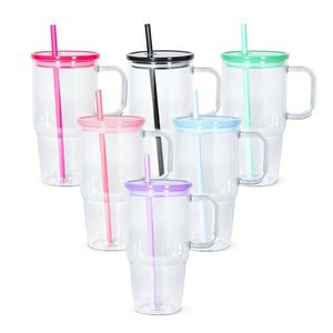 Gobelet isotherme Mason Snowball avec poignée en plastique écologique sans BPA, avec fond perforé, pour boissons froides, en coffret cadeau - Product Image 1