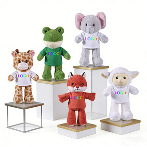 <span class=keywords><strong>Peluche</strong></span> Personalizzati con Logo di Animali Selvatici: Leone, Tigre, <span class=keywords><strong>Leopardo</strong></span>, Bradipo con Maglietta - Giocattoli Morbidi all'Ingrosso - Product Image 3