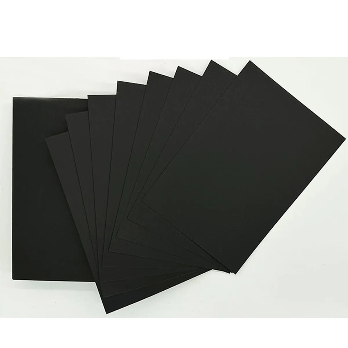 Kemasan kotak hadiah kualitas tinggi kertas papan kertas hitam 300gr lembar karton hitam
