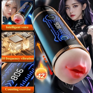 ถ้วยช่วยสำเร็จความใคร่ชายแบบใหม่ หัวคู่ ไฟฟ้า พกพาได้ ช่องคลอดจำลอง ทำจากซิลิโคน ABS กันน้ำ ของเล่นทางเพศ - Product Image 2