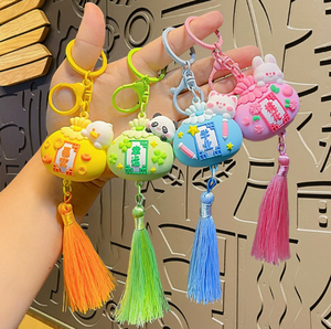 Tassel Small Animal Blessing Bag <b>Key</b> <b>Chain</b> Cute Panda Hanging Small Gift - Product Image 1