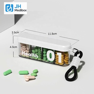 Wholesale Wholesale Mini Portable Weekly <b>7</b>-Day Child-Resistant Food Grade PP Easy-to-Carry Travel <b>Tablet</b> & Pill Organizer - Product Image 1