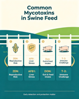 Enzyme dégradante de mycotoxines, additif alimentaire, dégrade le DON, la Vomitoxine, le ZEN, le Zearalénone, protège l'intestin et les performances reproductives