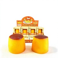 Jouet Squishy Mignon en Forme de Pudding, Jouet Anti-Stress en Plastique, Simulation de Dessert en Tasse, Cadeau pour Enfants et Bureau
