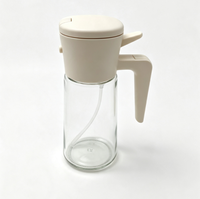 Pulvérisateur d'huile en verre 2-en-1 réutilisable avec pulvérisation fine et bec verseur pour barbecue, friture et cuisson