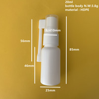 BPA Free 10ml 20ml 30ml 50ml 60ml PET HDPE Medical Oral Throat Spray Bottle with Long Nozzle