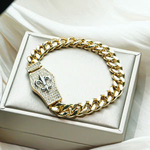 Accesorio popular y versátil 2025A en Instagram: una pulsera de circonitas cubanas de 17mm hecha de cobre <span class=keywords><strong>Croton</strong></span> - Product Image 2