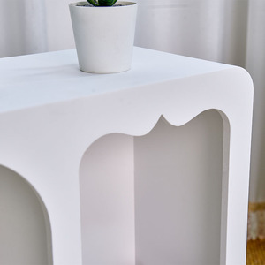 Nordic White Modern Design Wooden <b>Wall</b> Hanging Bookshelf Cabinet French Display <b>Book</b> Corner Shelf Home Decor School Living Room - Product Image 4