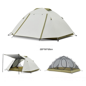 Carpa de Camping Ultraligera de Nailon 20D para 2-3 Personas, 2 kg, Una Habitación, Cuatro Estaciones, Plegable, Impermeable PU3000mm, Profesional, para Senderismo - Product Image 6