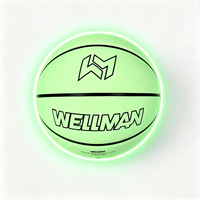 Ballon de basket lumineux, ballon de basket en cuir luminescent, cadeau pour les jeunes, les hommes, les femmes, jeu nocturne en intérieur et en extérieur