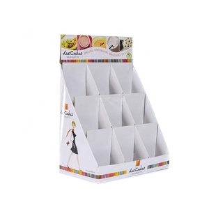 Custom Food Promotion POS Cardboard <b>Counter</b> Top Retail Display Rack With Pockets for Snacks - Product Image 2