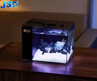 Kit d'aquarium tout-en-un JSD YEE, aquarium de bureau avec filtre latéral, éclairage LED et accessoires pour la revente