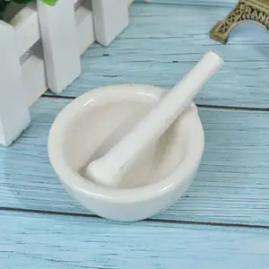 Mini mortero de porcelana de tamaño personalizado, juego de cuencos de mezcla de mazo