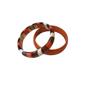 New High Quality Handmade Resin Carved <b>Bangle</b> <b>Bracelets</b> Resin Material Trending Wholesale for Christmas Occasions Wedding Woman - Product Image 5