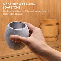 Mangkuk Aroma batu sabun ditingkatkan ukuran besar Aksesori Sauna rumah beraroma baja tahan karat untuk cangkir batu aromaterapi & penanam