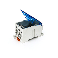 Conector de alimentación de bloque de terminales de instalación de riel DIN tipo tornillo de separación unipolar Ukk de salida múltiple 80A 125A 160A 250A 400A 500A