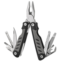 Pince multifonctionnelle pour fils métalliques Outils à main 13 en 1 Pince multi-outils à becs pointus Pince coupante multi-outils de poche