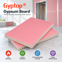 Plaque de plâtre Gyptop avec face en papier, résistante à l'humidité, ignifuge, design moderne pour bureau, hôtel, maison
