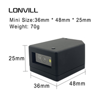 LONVILL Scanner de codes à barres pour convoyeur à vendre, lecteur de codes à barres QR 1D 2D avec USB TTL
