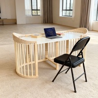 Ensemble de meubles de nurserie vernis NZMAN, convertible 3-en-1, lit bébé ovale en bois sans BPA, berceau avec roulettes