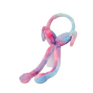 子供のためのカラフルな冬のキャラクタースタイル暖かいぬいぐるみイヤーバッグ楽しいかわいい冷たいウサギの耳バッグ - Product Image 5