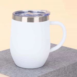 Simple 304 Stainless Steel <b>Coffee</b> Mug Portable Car Thermos Business Office Gift Dual-Drink Mug - Product Image 5