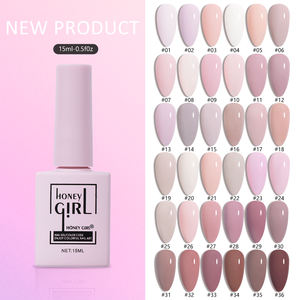 HONEY GIRL Ensemble de Vernis à Ongles Personnalisé 15ml Gel UV Nude Non Toxique Vegan Sans HEMA avec Logo Personnalisé et Marque Privée Vente en Gros - Product Image 3